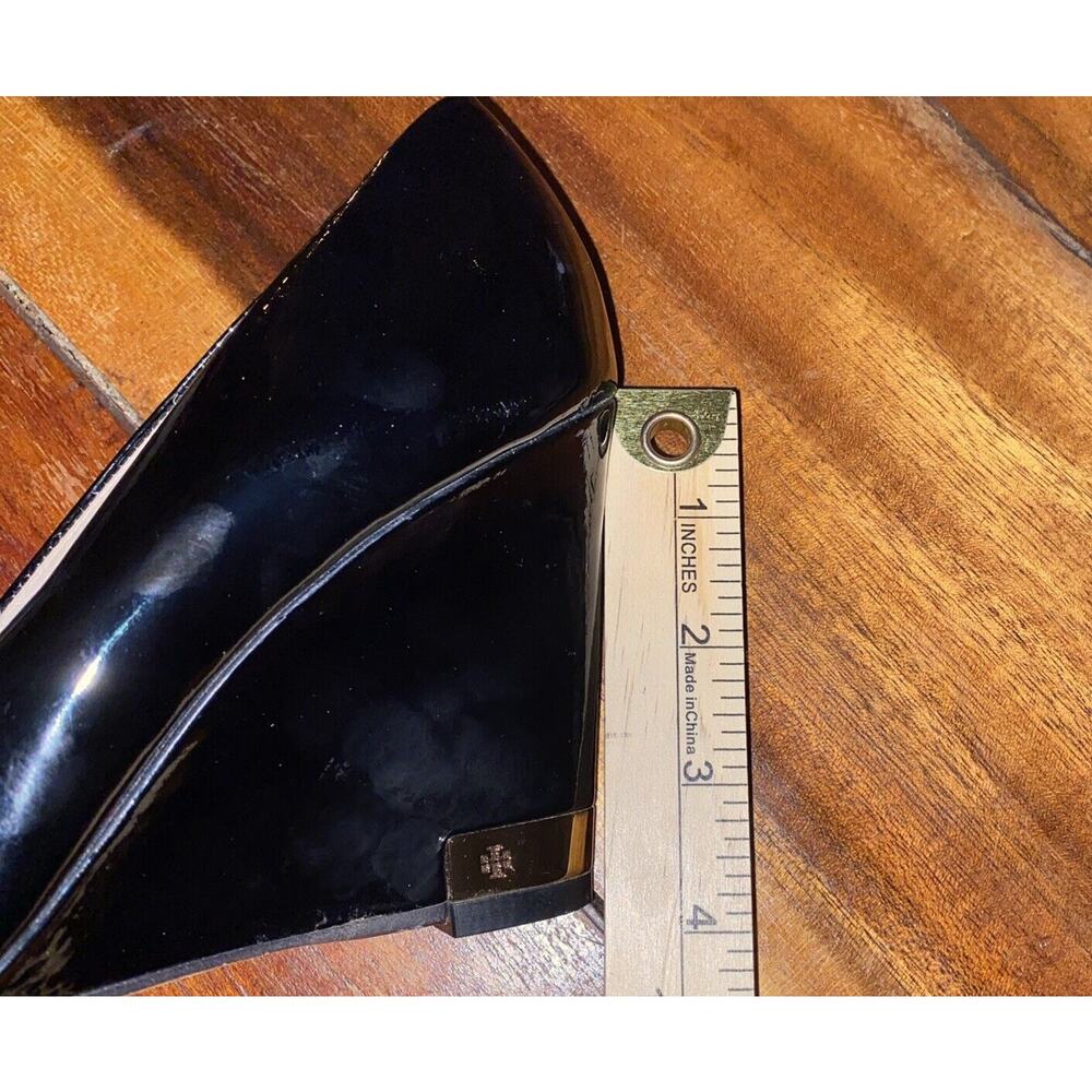 Tory Burch Womens Round Toe Wedge Shoe Black Patent Leather Size 9 - Picture 13 of 13